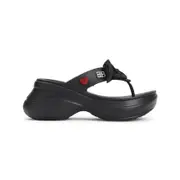 [Balenciaga] Balenciaga-Black Rubber Tong Crocs Sandals-Donna 40 IT