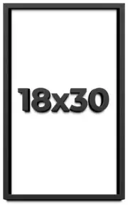 18x30 Shadow Box Frame Black | 2 Inches Deep Real Wood Contemporary Shadowbox Di