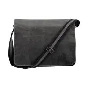 Quadra Vintage Canvas Messenger Bag (Vintage Black) - RW9969