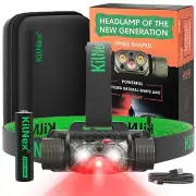 Red Light Headlamp - 1100 Lumens White & Red LED | Rechargeable Headlamp, Cas...