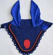 Spider-Man Horse Fly Bonnet Ear Net Fly Veil Hood Mask Hand Made Crochet Cotton