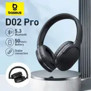 Baseus D02 Pro Wireless Headphones Sport Bluetooth 5.3 Headset Noise Cancelling