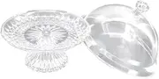 Cabilock 1 Set Acrylic Meal Cover Transparent Food Tent for Cake Display Protective Food Cover with Base for Snacks Insect and Pet Meal Protection