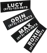 2 PCS Custom Engraved Dog Harness Tag Sticker, Pet Chest Strap Patch Name Tag, Personalized Label, L