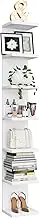 BKALEME 7 Tier Wall Shelf Unit, Floating Shelves for Storage Home Display, Versatile Lack Wall Shelves for Bedroom,Living Room,Office Decor, Tall Long Shelf for Book,Shoe,Vanity, Purse and TV White