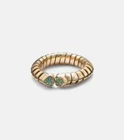 [Marina B] Marina B Trisolina 18kt gold ring with tourmalines M gold