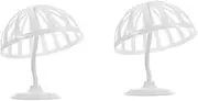 Yardwe Hat Display Stand Sparkle Litchi Keychain Rhinestone Sparkle Keychain Role Playing Headband Instant Ramen Bowl Storage Rack Hat Bass Accessories Tabletop Baseball Hat Rack White