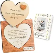 97 Decor Will You Be My Godfather Proposal Gifts - God Father's Proposal Gifts, Uncle Godfather Gifts from Godchild, Baptism Gifts for Godfather from Godson, Godfather Present Announcement Asking Card
