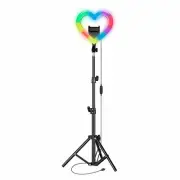 PRO Live Stream 10” Heart Ring Light w 3 White Lighting Modes (SC-2330RGB)