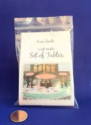 1/4" TRUE 2 SCALE MINIATURE KIT - SET OF THREE TABLES ( L )