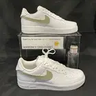 Nike Air Force 1 Low White (Sand Custom Painted Swoosh) SC-#68W