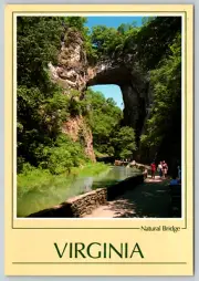 c1970s Natural Bridge Virginia Little Creek Thomas Jefferson Vintage Postcard