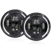 Zmoon 7" Round LED Headlights for Jeep Wrangler 2pcs 200W Halo Headlight...