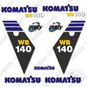 Fits Komatsu WB 140-2 Decal Kit Backhoe Decals (WB140) Replacement Sticker Set