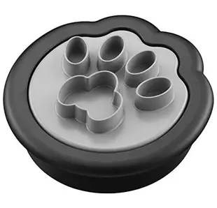 【領券滿額折100】 日本KAI貝印黑色貓咪腳掌造型切邊包餡器/口袋吐司-土司盒壓模(DH-2732)