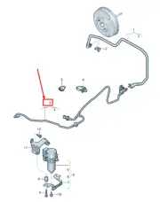 VW GOLF SPORTSVAN AM Vacuum Hose With Non-Return Valve 5Q0612041BF NEW GENUINE
