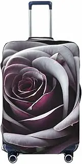 [CADREWY] Gothic Rose Flower Print Travel Suitcase Cover Luggage Protector with Elastic Anti Scratch for Carry On, Black, Medium