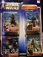 Star Wars Attack of the Clones Value 4-Pack Zam Wesell, Captain Typho, Han Solo