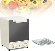 3-Tier Smart Convection Oven, 750W Electric Mini Oven with 70-250 ℃ Adjustable Temperature and 60 Min Timer, Commercial Pizza Oven, Button Rotary Control for Baking Cooking Roasting Grilling