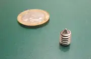 18-8 Stainless Steel Set Screws, Cone Point, 1/4"-20 x 3/8" Length, 50 Pieces