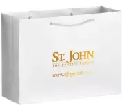 Personalized Gloss Laminated Euro Tote Bag 16x6x12 Foil Stamped Logo on 100 Bags