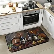 Kitchen Mat Kitchen Floor Mat - Cushioned Anti Fatigue Mat for Kitchen Floor,Non Slip Comfort Standing Mats Rug for House Sink Office Laundry,39x20 Inch(Wine)