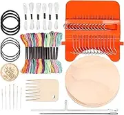14 Hooks Speedweve Darning, Mini Darning Kit, Easy to Use Small Weaving Kit, Darning Tool, Mini Weave Tool for DIY Artful Patterns, Repair Clothes (B)