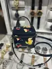MICHAEL KORS SANDRINE SMALL SEQUINED FRUIT PRINT CROSSBODY BAG - NAVY BLUE