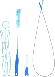 KITANDOVE 1 Set Hydration Pack Cleaning Kit with Drying Rack Water Bottle Cleaner Brush Flexible Hose and Bite Valve Cleaner for Outdoor Hydration Systems