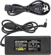 12V 10A Power Suppy, CFSadapter AC 100-240V to DC 12V 10A Switching Power Supply Adapter Charger with 5.5mm x 2.5mm DC Plug for LED Strips Lighting CCTV Camera