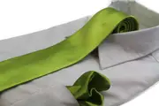 Mens Light Green 8Cm Neck Tie & Matching Pocket Square Set