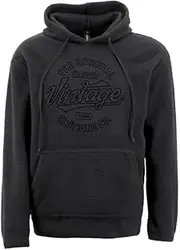 [FIL] Men's Teddy Fleece Embossed Hoodie Hooded Sweater Jumper Pullover - Vintage