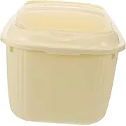 Vaguelly Rice Storage Holder Airtight Food Bucket Rolling Wheel Large Capacity Storage Container Seal Containers for Kitchen