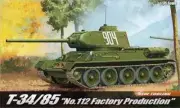 Academy #13290 1/35 T-34/85 No.112 Factory Production Plastic Model Kit - Iconic