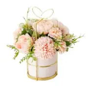 Fake Artificial Flowers in Vase Faux Peony Silk Hydrangea Flower Centerpieces...