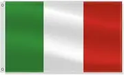 3×5 FT Italy Flag,Large Italian National Decor,Double Side Digital Printed 75D Polyester Banner With Canvas Header Brass Grommet