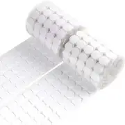 Self Adhesive Dots 1400pcs (700 Pairs) 0.79" Diameter White Hook & Loop Dots ...