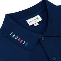 在飛比找Yahoo!奇摩拍賣優惠-[全新品] Lacoste 法國鱷魚 深藍色素面網眼POLO