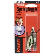 Ramset Spring Toggle METAL CAVITY ANCHOR 1/8"x50mm Round Head - 4Pcs Or 100Pcs