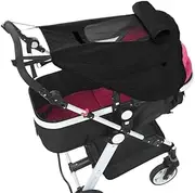 Waterproof Baby Stroller Sun Shade Stroller Shade Extender Canopy Pram Sun Protection UPF50+ Blackout Cover Shield Pushchair Baby Car Seat Strollers Awning Sunshade Extension with Viewing Window
