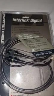 MONSTER CABLE, Interlink Light Speed 100, DIGITAL Fiber OPTICAL CABLE 3.3FT~NEW~