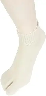 fukuske(福助) Fukusuke 3362Q10M Women's Plain Socks, Short Length, Tabi Type, 2 Pairs Set, Black, Black, 23.0-25.0 cm