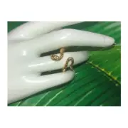18K Gold Plated Adjustable Snake Ring 6 7 8 9 Symbol of Strength and Power