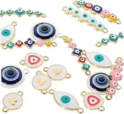 [KALLORY] Diy Necklace Pendants Evil Eyes Charms Alloy Necklace Charms for Craft Lovers