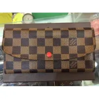 在飛比找Yahoo!奇摩拍賣優惠-LV N60214粉色 咖啡棋盤格發財長夾 豆豆長夾 N63