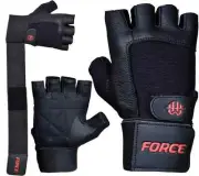 USA SPORTS Men Workout Gloves Fitness Training Leather Gym Weight Lifting Gloves