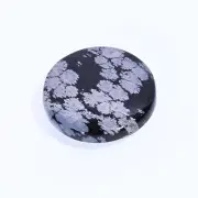 Immaculate Top Quality 100% Natural Snowflake Round Shape color Blake Cabochon