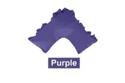 Ruffled U Shape Tri Boomerang Pillowcase 280TC Poly Cotton Bed Decor- Purple