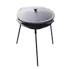 Asian cast iron cauldron 3.17 gl with lid and stand .Camp Fire Deep Pan Kazan.