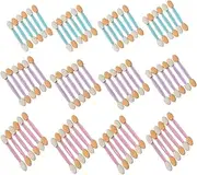 60PCS Disposable Eyeshadow Sponges Eye Shadow Brushes Eye Applicators Dual Tip Eyeshadow Applicator Sticks Oval Tipped Brushes Makeup Tools